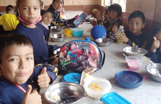 Children at school in Ecuador