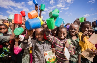 Children at school in Zambia