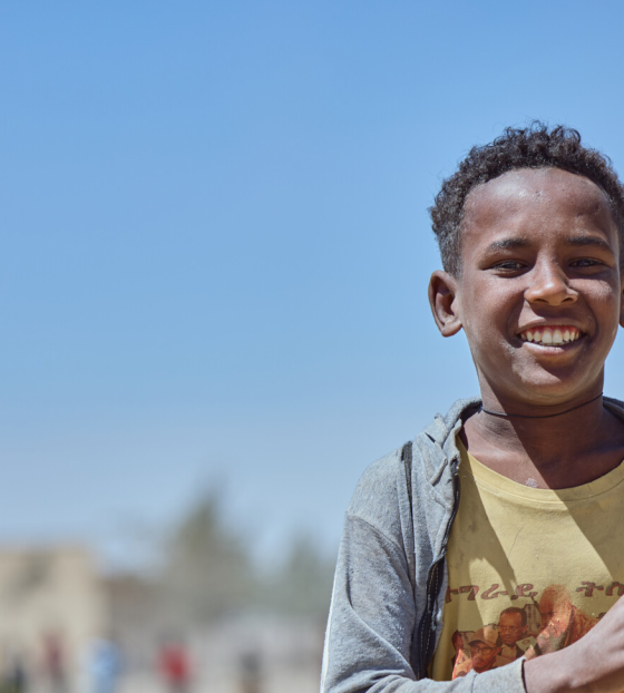 Child at school in Ethiopia