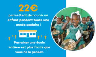 22€ permettent de nourrir un enfant pendant toute une année scolaire  
